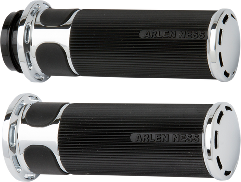 ARLEN NESS Slot Track Grips - TBW - Chrome 07-302