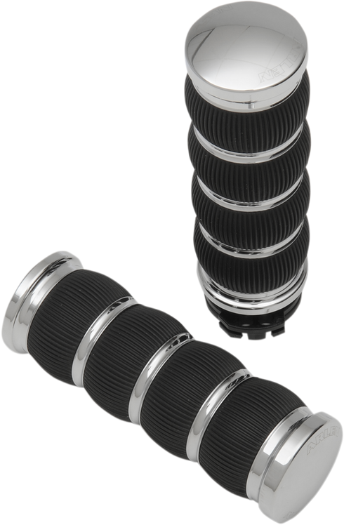 ARLEN NESS Fusion Ring Leader Grips - Cable - Chrome 07-312