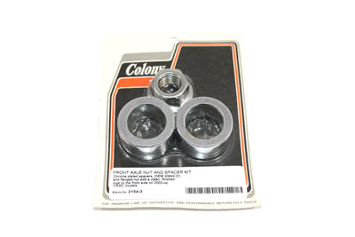 Colony Chrome Front Axle Nut and Spacer Kit - 2154-3