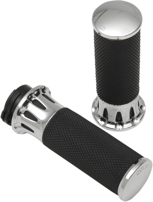 ARLEN NESS Fusion Deep Cut Grips - Cable - Chrome 07-316