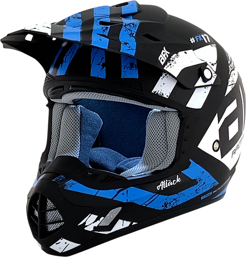AFX FX-17 Helmet - Attack - Matte Black/Blue - 4XL 0110-7644