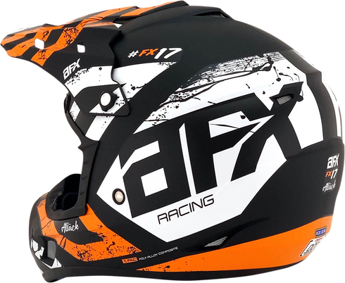 AFX FX-17 Helmet - Attack - Matte Black/Orange - 4XL 0110-7642