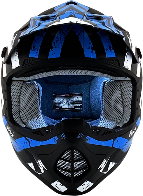 AFX FX-17 Helmet - Attack - Matte Black/Blue - 4XL 0110-7644