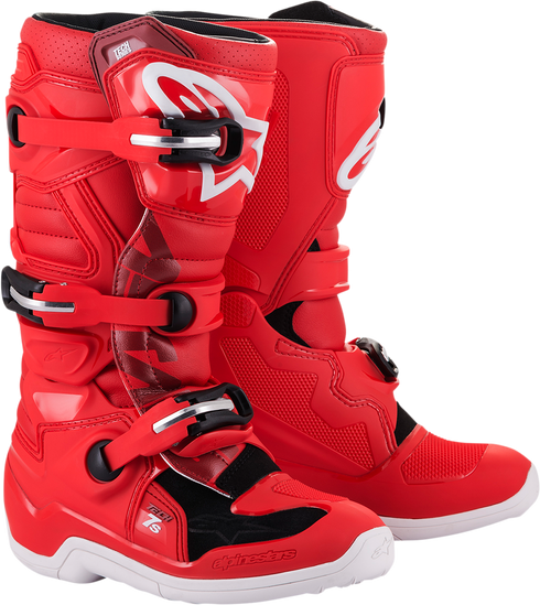 ALPINESTARS Youth Tech 7S Boots - Red - US 6 / EU 39 2015017-30-6