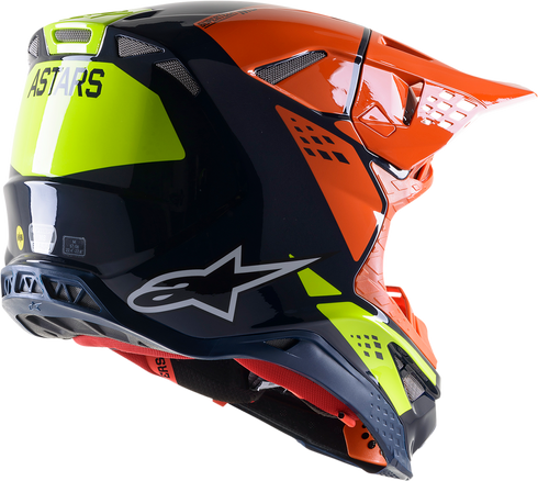 ALPINESTARS Supertech M8 Helmet - Factory - Blue/Orange/Yellow - Large 8302922-7445-LG