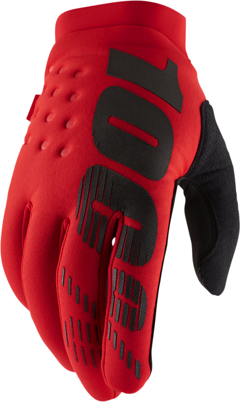 100% Brisker Gloves - Red - Small 10003-00030