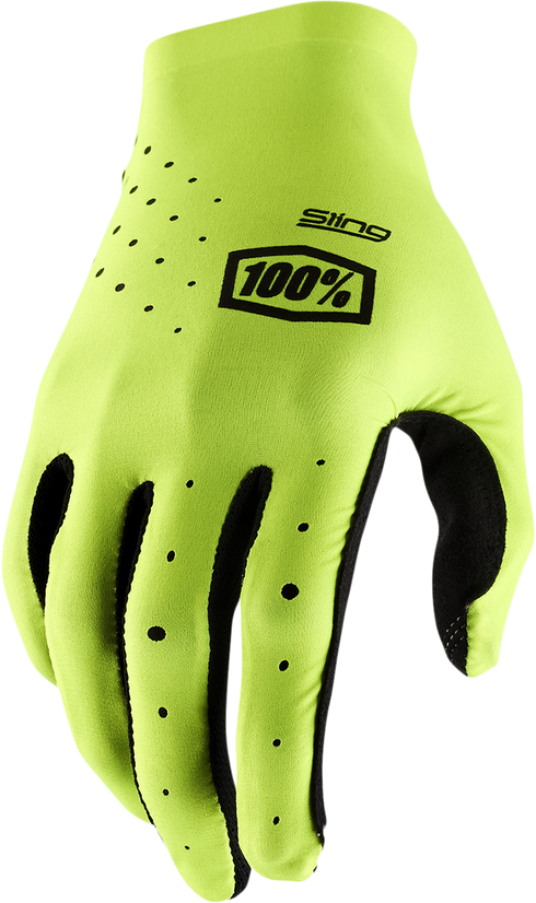 100% Sling MX Gloves - Fluorescent Yellow - Large 10023-00007