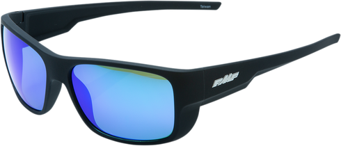 FMF Throttle Sunglasses - Matte Black - Blue Mirror Lens F-61501-250-01