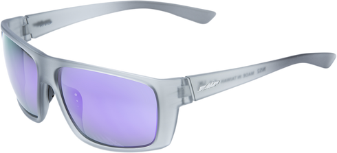 FMF Pit Stop Sunglasses - Matte Crystal Smoke - Purple Mirror Lens F-61507-262-01