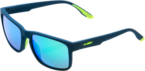 FMF Gears Sunglasses - Matte Petrol Blue - Green Mirror Lens F-61503-260-01