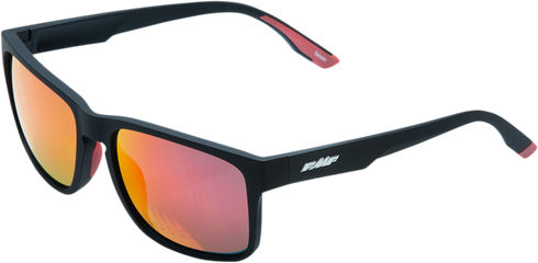 FMF Gears Sunglasses - Matte Black - Red Mirror Lens F-61503-251-01