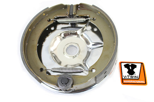 V-Twin Rear Mechanical Brake Backing Plate Kit Chrome - 22-0040
