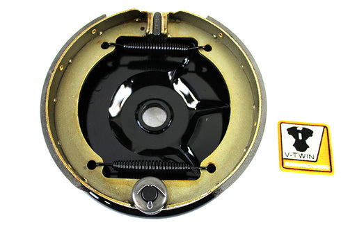 V-Twin Rear Mechanical Brake Backing Plate Kit Black - 22-0041