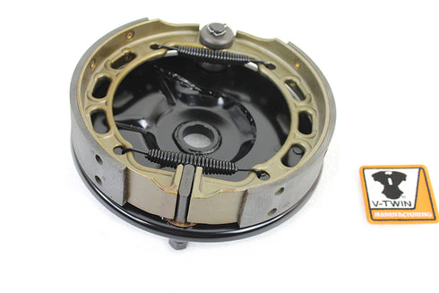 V-Twin Rear Mechanical Brake Backing Plate Kit Black - 22-0075