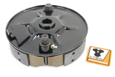 V-Twin Rear Mechanical Brake Backing Plate Kit Black - 22-0075