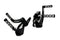 V-Twin Black Forward Control Kit - 22-0110