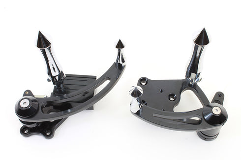 V-Twin Black Billet Extended Forward Control Set - 22-0125