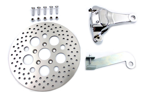 V-Twin Chrome Rear 4 Piston Caliper and 11-1/2 inch Disc Kit - 22-0366