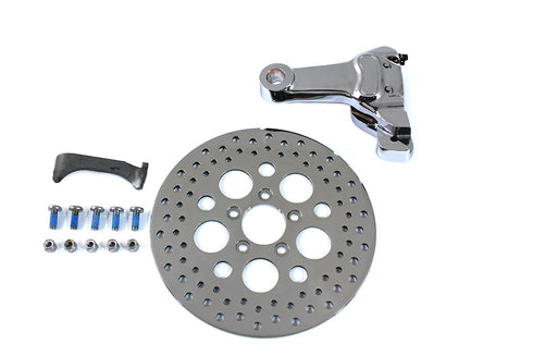 V-Twin Chrome Rear 4 Piston Caliper and 11-1/2 inch Disc Kit - 22-0381
