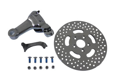 V-Twin Chrome Rear 4 Piston Caliper and 11-1/2 inch Disc Kit - 22-0382