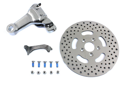 V-Twin Chrome Rear 4 Piston Caliper and 11-1/2 inch Disc Kit - 22-0382