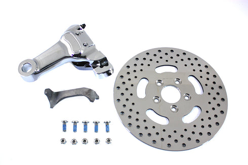 V-Twin Chrome Rear 4 Piston Caliper and 11-1/2 inch Disc Kit - 22-0382