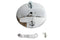 Motorshop Rear Brake Backing Plate Kit Chrome - 22-0729
