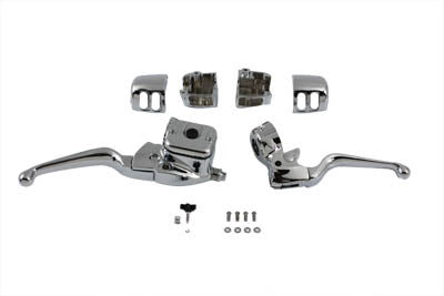V-Twin Smooth Contour Handlebar Control Kit Chrome - 22-0820