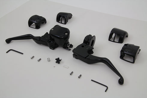 V-Twin Handlebar Control Kit Black - 22-0835