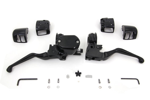 V-Twin Handlebar Control Kit Black - 22-0836