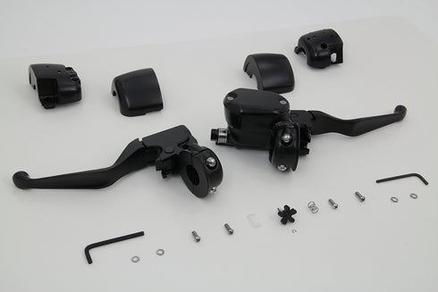 V-Twin Handlebar Control Kit Black - 22-0838