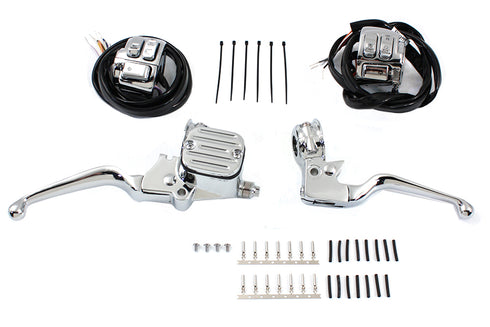 V-Twin Chrome Handlebar Control Kit - 22-0894