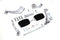 V-Twin Chrome 3 inch Extension Mid Control Kit with Mini Footboards - 22-0961