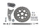 V-Twin GMA Anodized Rear Caliper Conversion Kit and 11-1/2 inch Dis - 22-1067