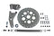V-Twin GMA Anodized Rear Caliper Conversion Kit and 11-1/2 inch Dis - 22-1068