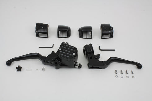 V-Twin Handlebar Control Kit Black - 22-1160