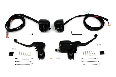 V-Twin Handlebar Control Kit Black - 22-1162