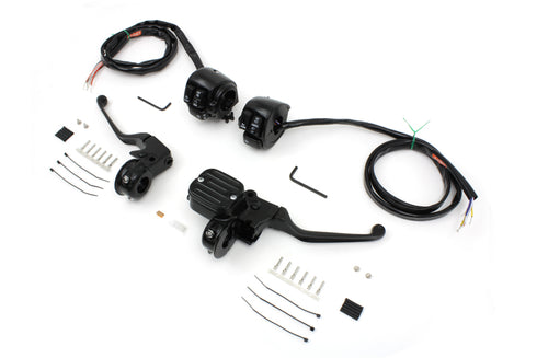 V-Twin Handlebar Control Kit Black - 22-1162