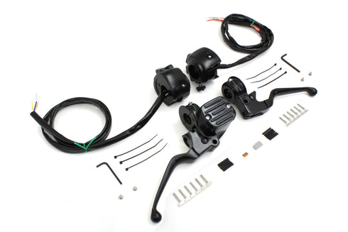 V-Twin Handlebar Control Kit Black - 22-1162