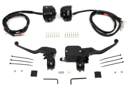 V-Twin Handlebar Control Kit Black - 22-1163