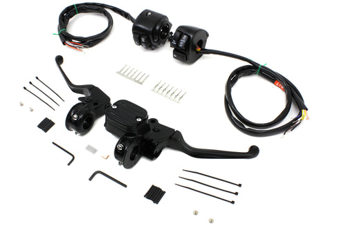 V-Twin Handlebar Control Kit Black - 22-1163