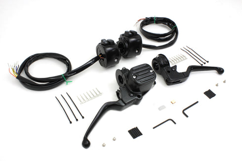 V-Twin Handlebar Control Kit Black - 22-1163