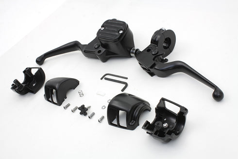 V-Twin Contour Style Handlebar Control Kit Black - 22-1165