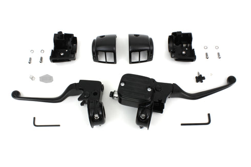 V-Twin Contour Style Handlebar Control Kit Black - 22-1166