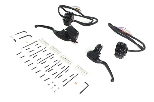 V-Twin Matte Black Handlebar Control Kit - 22-1170