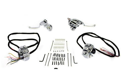 V-Twin Chrome Handlebar Control Kit - 22-1171