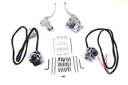 V-Twin Chrome Handlebar Control Kit - 22-1171