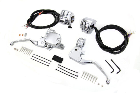 V-Twin Handlebar Control Kit with Switches Chrome - 22-1524