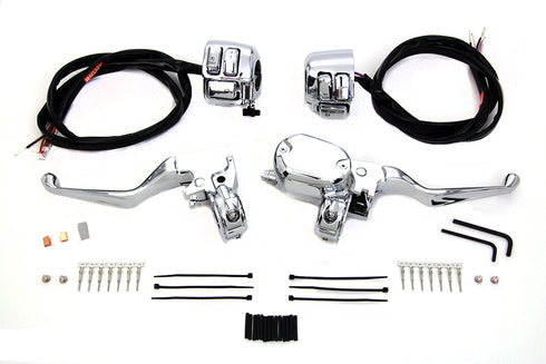 V-Twin Handlebar Control Kit with Switches Chrome - 22-1524