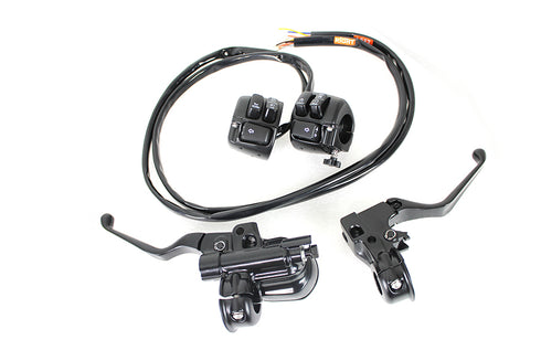 V-Twin Handlebar Control Kit with Switches Black - 22-1525